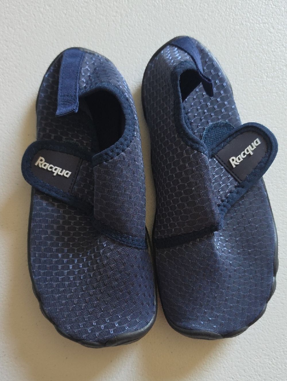 Racqua Navy Kids Water Shoes - Slip-On Velcro